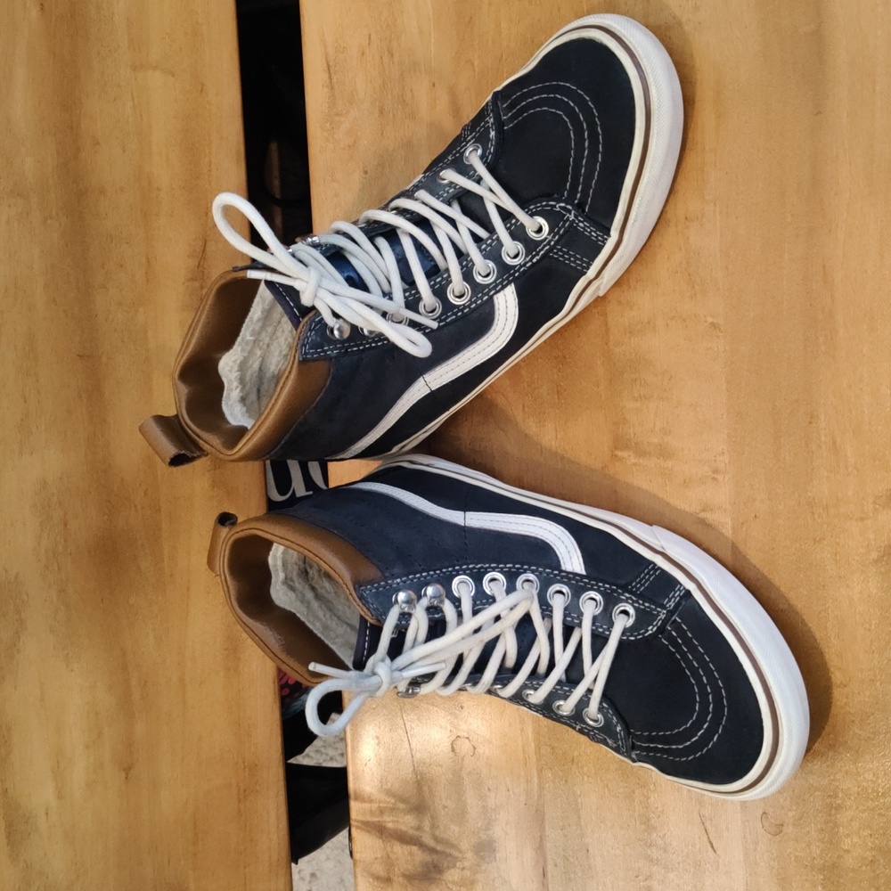Vans Sk8 Hi Mte Dress Navy And White Size 7.5 - Picture 4 of 10